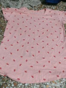 Cute Pink Floral Print Top 2 tshirt