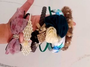 6 Hairband Combo 🌈 Cute Flower &amp; Pearl