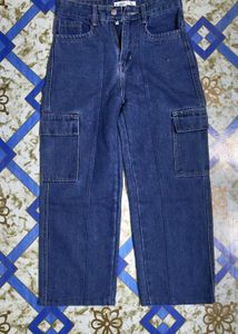 Stylish Blue Cargo Jeans