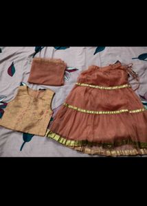 Beautiful Girl's Pink Lehenga Choli