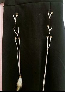 Boho Black Mini Skirt