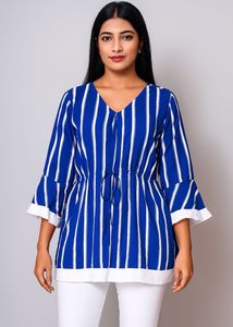 Striped V-Neck Top