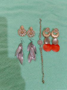 Chic Earring and Bracelet Set
