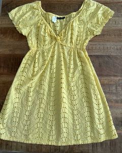 Boho Eyelet Mini Dress