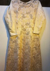 Elegant Gold Lace Gown