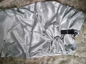 Chic Ruched Satin Midi Skirt