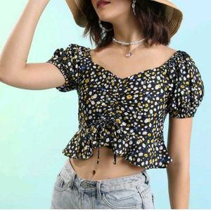 Casual Multicolored Printed Top