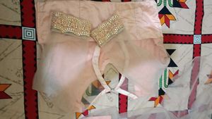 Elegant Peach Net Saree
