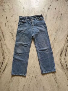 Medium  Wash Wide Leg Jeans