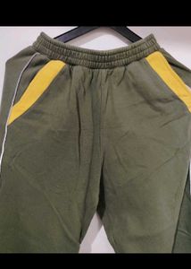 Y2K Grunge Green Flare Track Pants