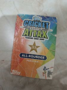 Damaged Shahid Afridi Gold Foil Hundred Club Card