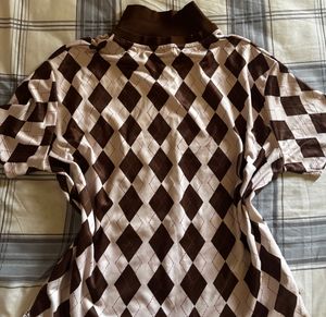 Brown Argyle Print T-Shirt (westside)