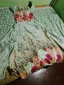 Elegant Floral Print Gown