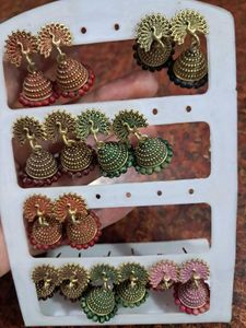 Beautiful Peacock Jhumka Earrings