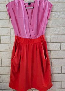 H&M Color Block Wrap Dress | Size S (EUR 36 / US 6