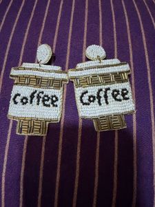 Unique Coffee Cup Dangle Earrings