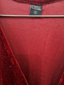 Burgundy Velvet Mini Dress