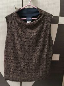 Combo " Glitter Top &amp; Beige Skirt"