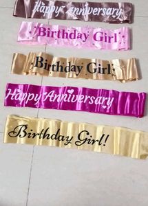 Party Sashes - Birthday Girl & Anniversary