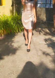 Sparkly Rose Gold Sequin Dress