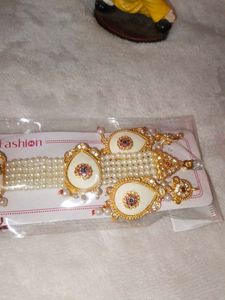 Exquisite Pearl &amp; Gold Ethnic Jewellery Set