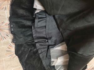 Black Faux Leather Skirt with Charm for 5-7 years