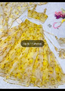 Stunning Floral Print Lehenga Choli Set