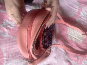 leather pink bag