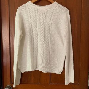 Off white Cable Knit Pullover