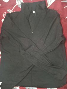 Black Ribbed Knit Turtleneck
