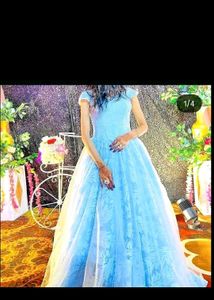 Beautiful Sky Blue Embellished Gown