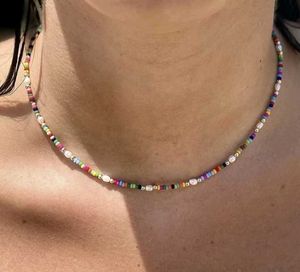 Colorful Seed Bead Choker Necklace