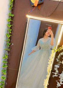 Beautiful Light Blue Embellished Gown