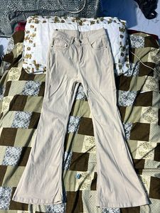 High-Waisted Flared Trousers