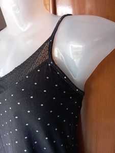Black Polka Dot Slip Dress