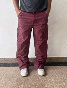 Men's Maroon Cargo Pants