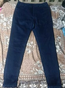 Dark Blue Jeggings | Elastic Waist | Stretchable |