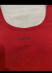 Cute Red "LEGE" Crop Top