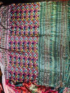 Trending chinnon with beautiful print saree