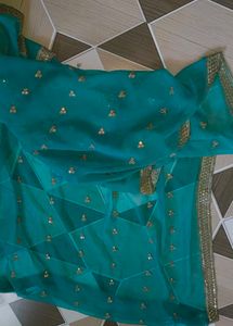 Turquoise Embroidered Kurta