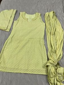 Light Green Embroidered Kurta Set
