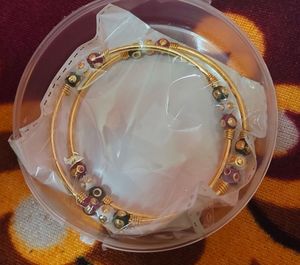 Micro Gold plated Meenakari Bangles (Set of 2)