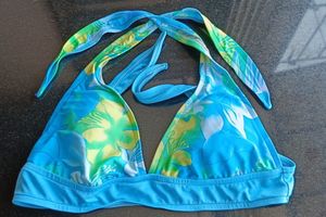 Aqua Blue Swimwear Lightly Padded Bra.
