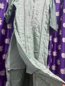 Green Embroidered Kurta Set with Dupatta