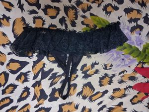 Black Lace Thong Panty