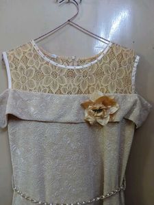 Elegant Beige Party Dress