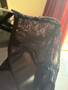 Sheer Black Lace Sleeve Top