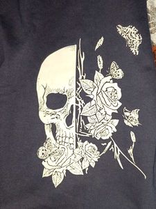 Skull &amp; Roses Print Sweat Shorts