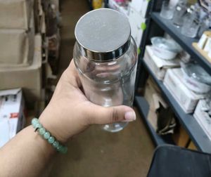 Clear Glass Water Bottle