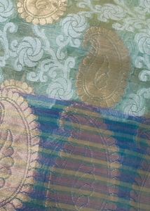Green Cotton Saree .